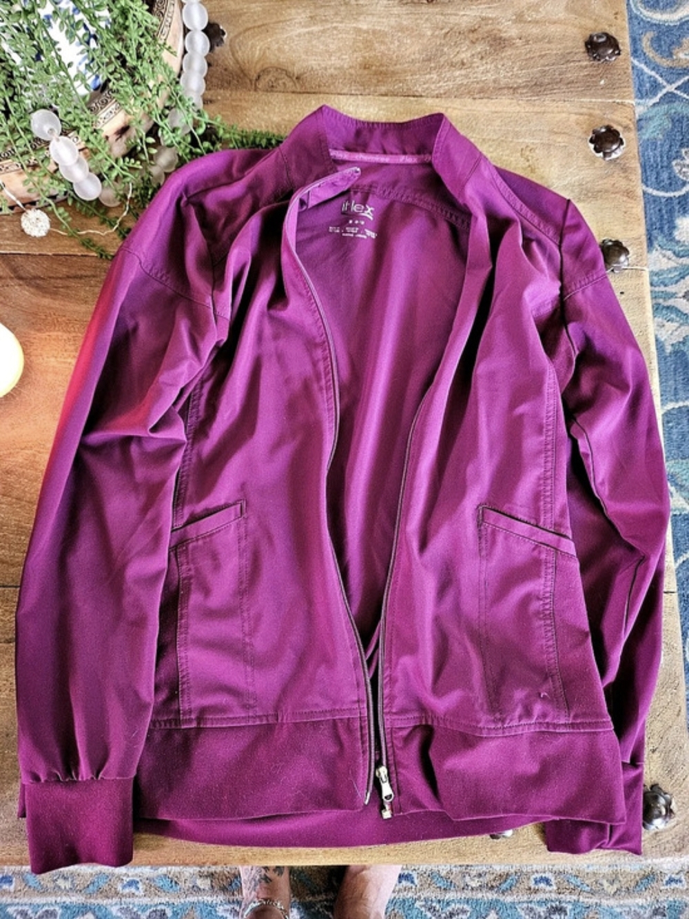 iflex Women's Nylon Utility Jacket in Purple Size Medium